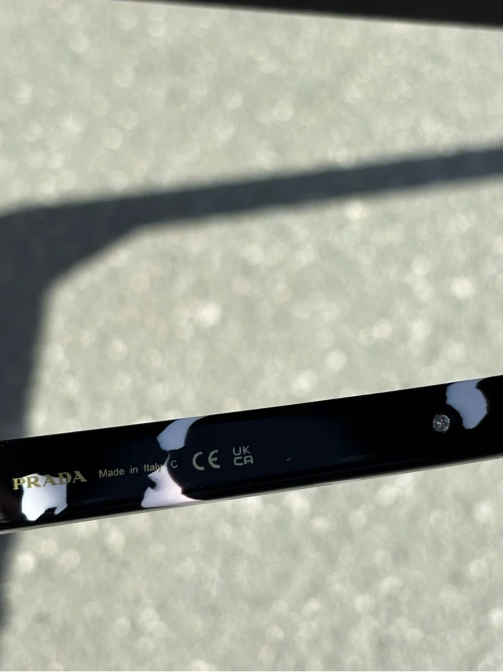 NEW Prada SPR A16S Sunglasses Black Phantos Made in Italy Iconic metal plaque